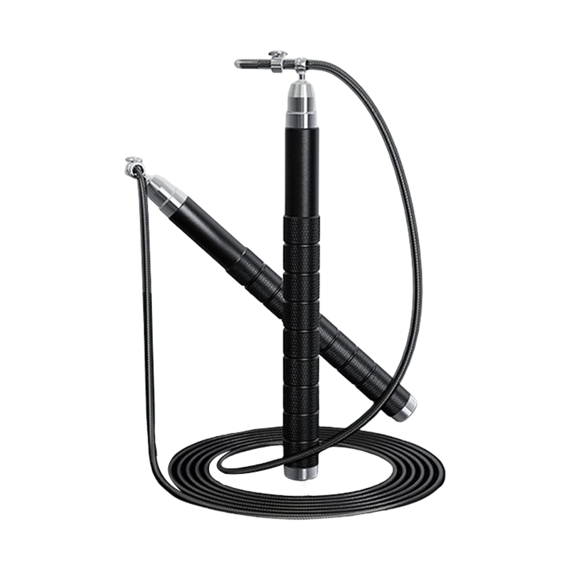 TS-12 čiernobiela hliníková rukoväť Závodné švihadlo